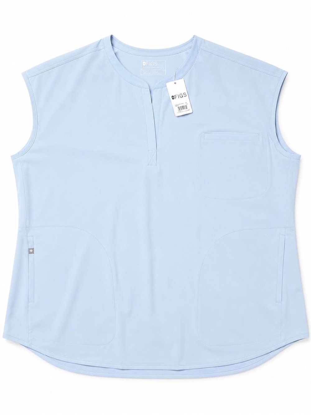 FIGS Women’s Rafaela Three-Pocket Scrub Top Ceil Blue 4XL NWT